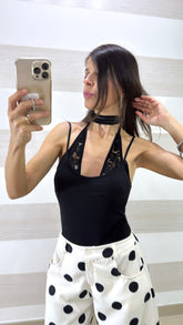 Body Albertina con Triangoli in Pizzo