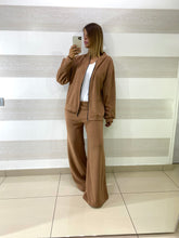 Coordinato Karen Vellutino PantaPalazzo e Felpina con Zip