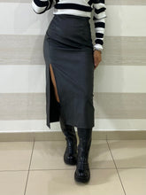 Gonna Shannon Eco Pelle con Spacco