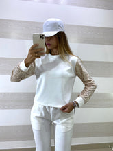 Maglia Cheryl con Maniche in Paillettes