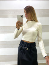 Maglia Heidi a Costine Modello Crop