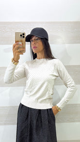 Maglione Leggero Hattie con Micro Pois