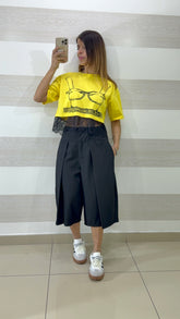 Maxi Bermuda Zoie con Piegoni Frontali