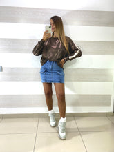 Mini Gonna Cargo Claudette in Jeans Elasticizzata