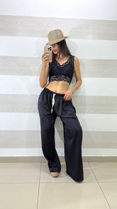 PantaPalazzo Chonsie Satin Nero