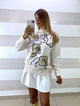 Pull Juana con Fiori in Paillettes e Ricami