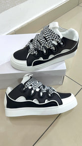 Sneakers Maggie Eco Pelle e Tessuto Lacci Larghi