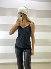 Top Angelica Canottina Satin e Pizzo in Tinta