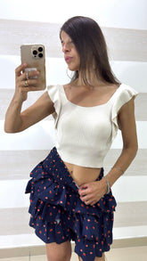 Top Crop Cybele Bretelle Ruches