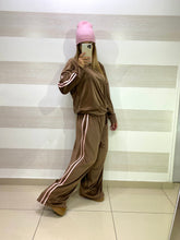 Tuta Callie Vellutino con Bande Laterali Rosa