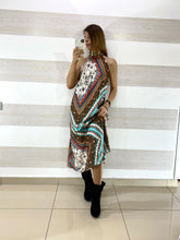 Vestito Flaminia Fantasia Etnica Scollo Americana