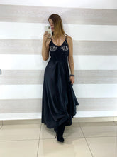 Vestito Flavia Satin Lungo Bretelline