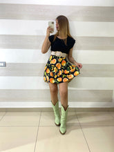 Vestito Fruit Svasato con Cinturino Incluso