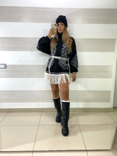 Vestito Priscilla Collo Alto con Frange