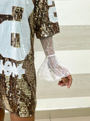 Abitino o Maxi Maglia Jamie Oro con Numero