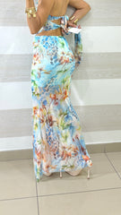 Abito Carola in Tulle con Coppe Ruches e Spacco