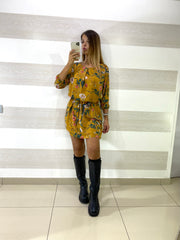 Abito Tracy Fantasia Foglie e Fiori