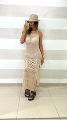 Abito o Copricostume Denise in Filo Lurex con Spacchi