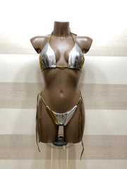 Bikini Virginia Metallic Oro Argento Brasiliana