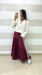 Blazer Crop Doreen Gessato Doppiopetto