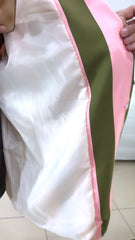 Blazer Freda Monopetto Stampa Leopardo Verde e Rosa