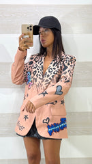 Blazer Greta Stampa Frida Leopardata Maculata