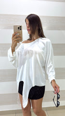 Blusa Christine Punti Luce e Nodo