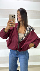 Bomber Crop Estelle Double Face con Cappuccio
