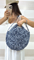 Borsa Charlene a Cerchio in Paglia Intrecciata Foderata