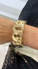 Bracciale Rigido Henrietta in Metallo a Catena Spessa