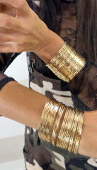 Bracciale Rigido Holly a Fascia Alta  Multi Filo ad Anelli
