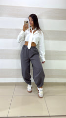 Camicia Crop Emilee con Cravatta