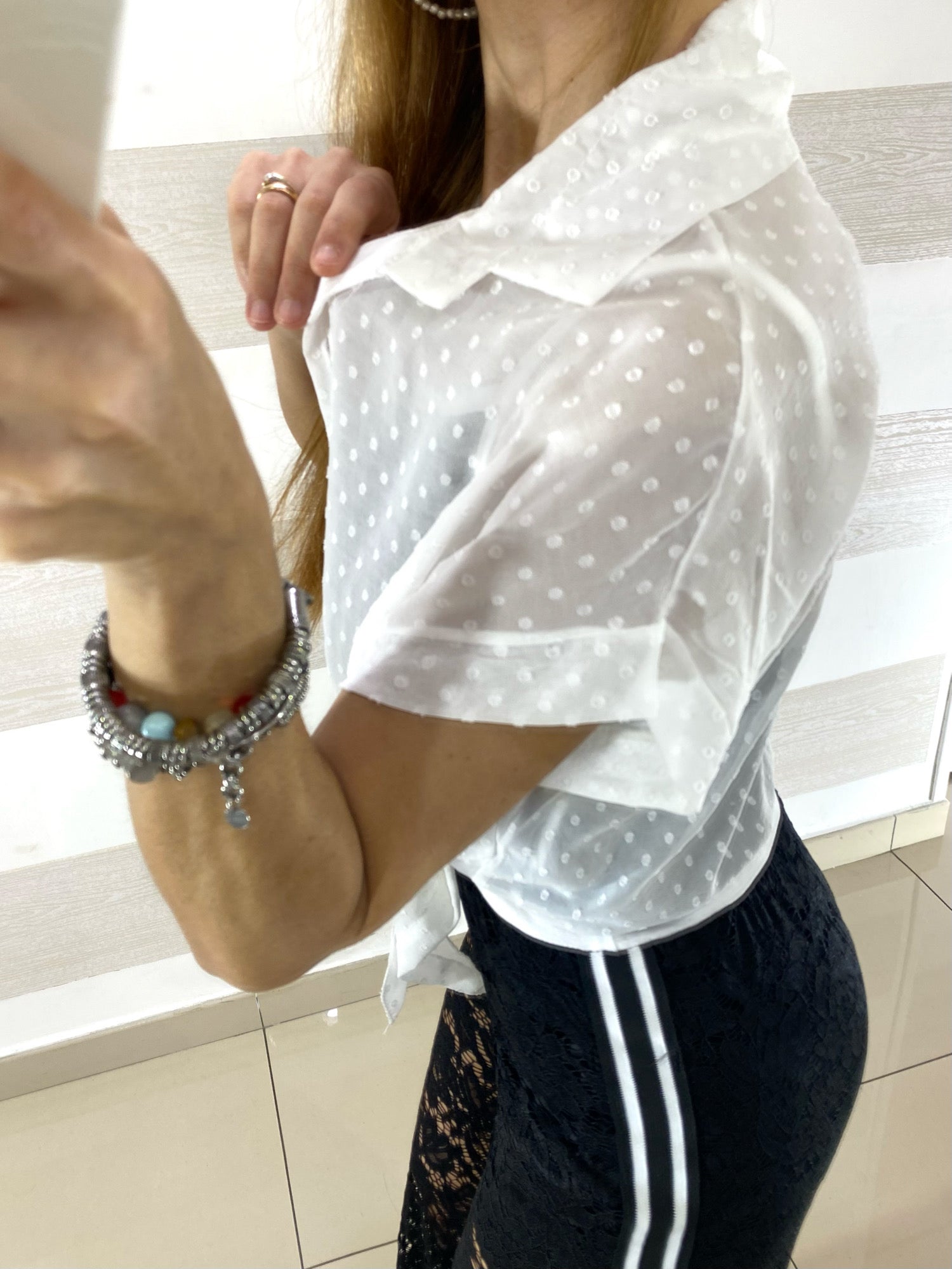 Camicia Dalila Semitrasparente Mezze Maniche