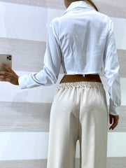Camicia Delilah Crop con Laccio Regolabile