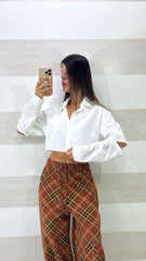 Camicia Janella Crop con Maniche Removibili