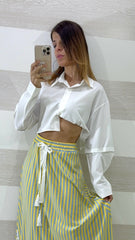 Camicia Lisann Crop con Maniche Removibili