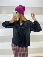 Camicia Marla Semitrasparente con Ruches