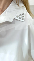 Camicia Shana Elasticizzata con Strass sul Colletto