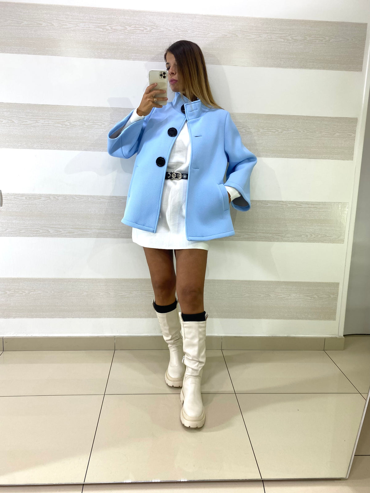 Cappottino Verna in Neoprene con Maxi Bottoni