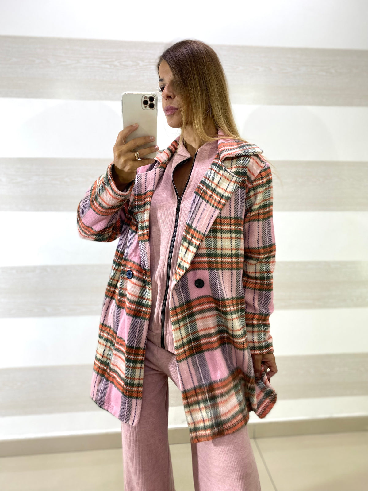 Cappotto Kelly in Panno a Quadroni