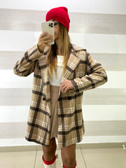 Cappotto Mae1 in Panno Tartan Scozzese