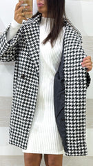 Cappotto Over Jodie Pied de Poule