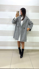 Cappotto Over Jodie Pied de Poule
