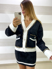 Cardigan Aline1 Peloso con Lurex