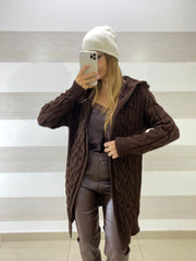 Cardigan Annise con Cappuccio
