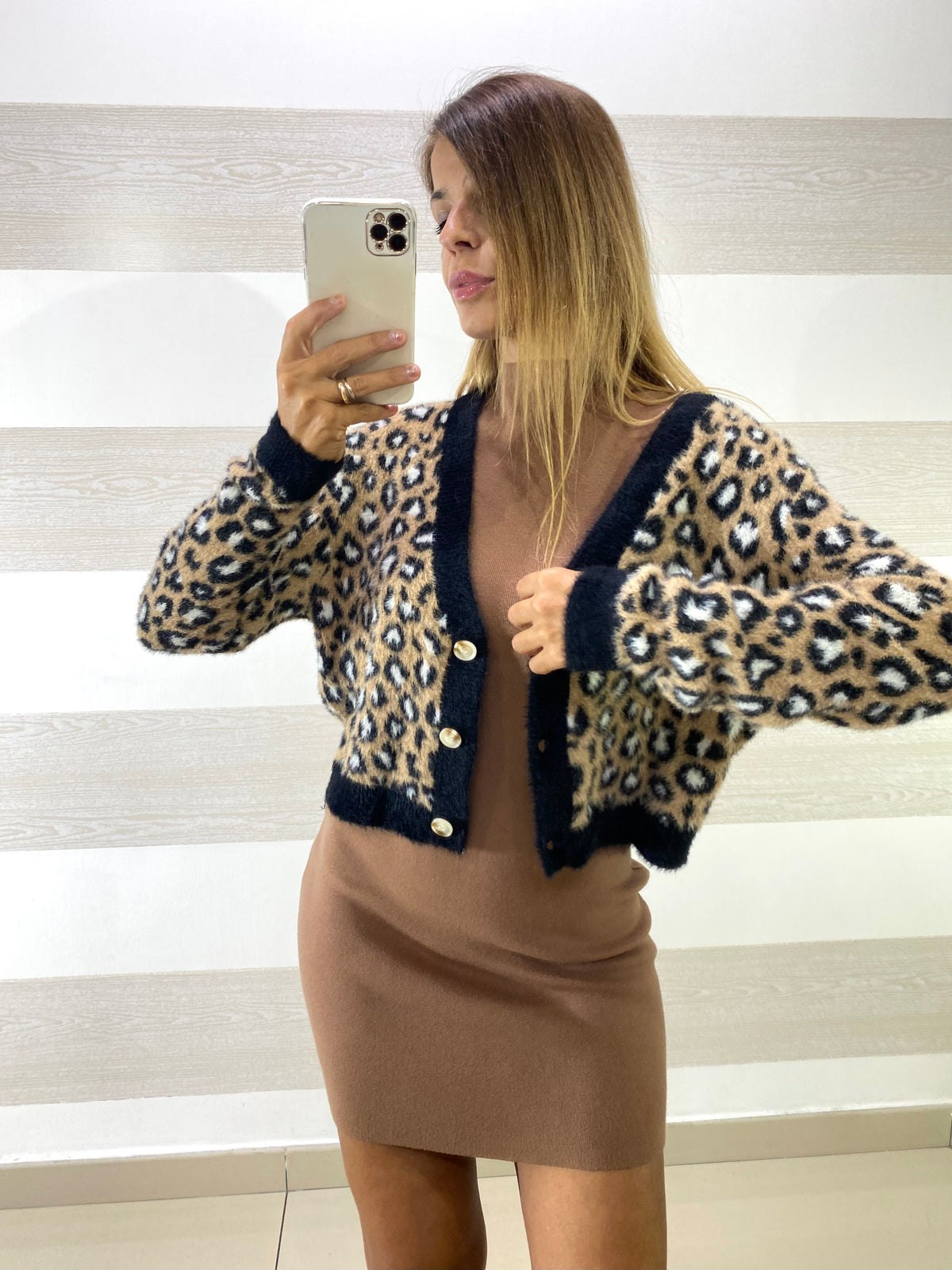 Cardigan Jodie Peloso Maculato