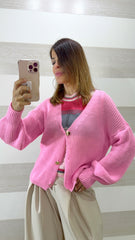 Cardigan Lorry in Filo Scollo a V
