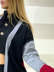 Cardigan Tanisha Multicolor con Tasche