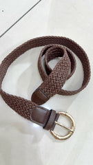 Cintura Amabel Intrecciata Elastica Marrone