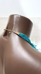Collana a Girocollo Cyndi Con MIcro Perline Effetto Corallo Turchesi